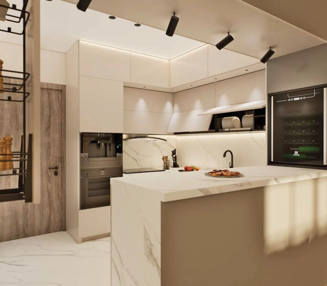 Luxury spa-like bathroom & marble finishes